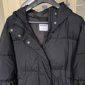 Old Navy Women's Classic Black Puffer Coat Size XXL Water Resistant